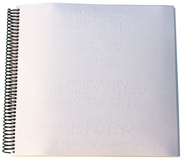 Building on Patterns post-test teacher manual open to braille page