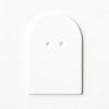 Single, two-hole drilled white “bread”-shaped card