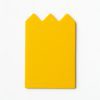 Single, undrilled yellow “crown”-shaped card