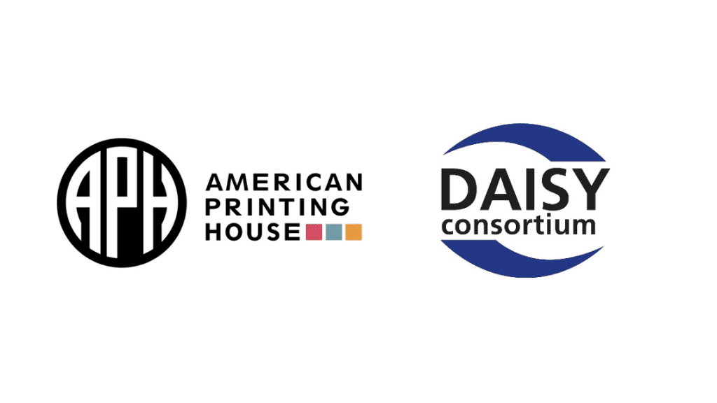 The APH logo and the DAISY Consortium logo.