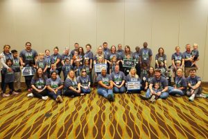 A large group shot of the parents and staff at the LEAF conference. 