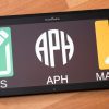 MATT Connect tablet without stand showing the APH logo