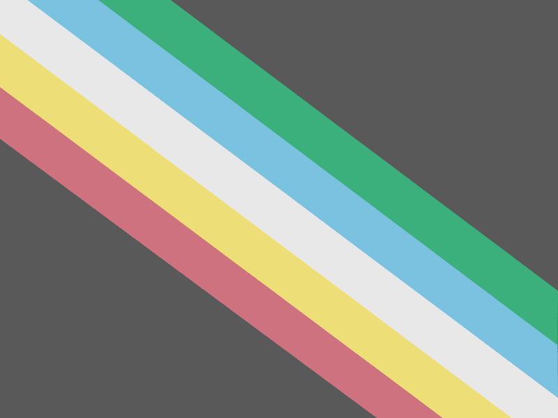 Disability Pride Flag. A green stripe, a blue stripe, a white stripe, a yellow stripe, and a red stripe stretch diagonally across a dark gray background.