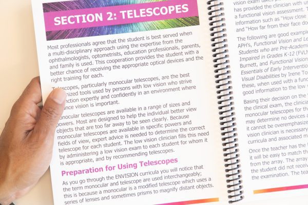 The Guidebook opened to Section 2: Telescopes