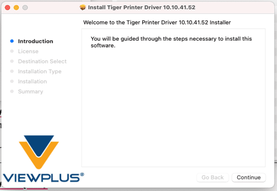 Installing the Pixblaster driver on a Mac 4 - Screenshot of Tiger installer