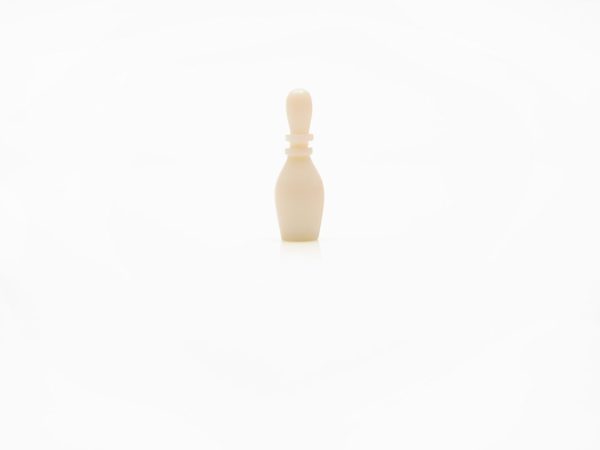 One white bowling pin