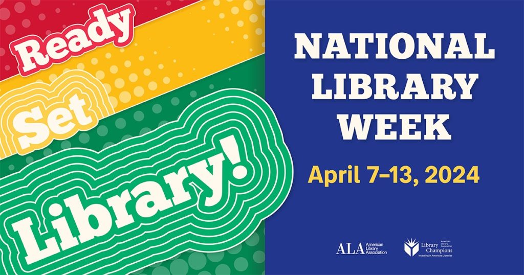 National Library Week poster image with 