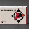 Front view of the VR Cardinal box. Printed on the front is the Cardinal logo, a compass-style graphic with a cardinal illustration with its beak pointing East, and the product name “VR CARDINAL LE.” In the lower left corner is the APH logo.