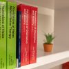 The two Foundations of O&M, 4th edition volumes on a white shelf with other Foundations titles.