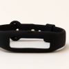 A black replacement OpticAware band that is missing the center module