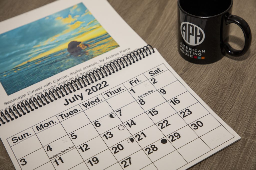 A custom-designed calendar