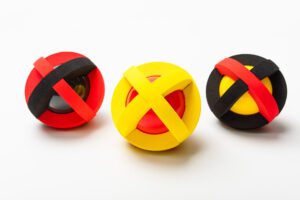 Three Astro Adventure Balls on a white background.